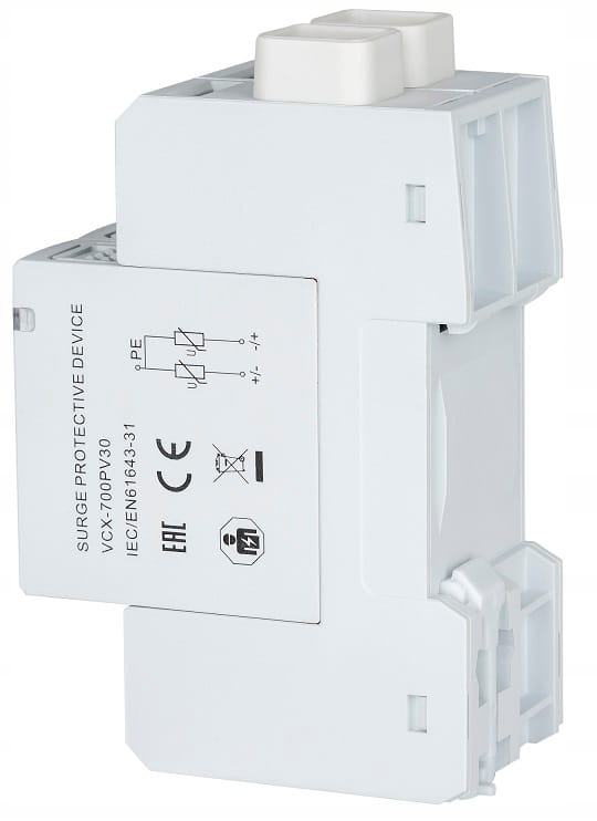 OGRANICZNIK PRZEPIĘĆ T2 C 2P DC 700V PV30 OCHRONNIK FOTOWOLTAICZNY VCX
