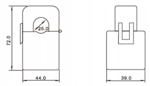 PRZEKŁADNIK PRĄDOWY Z DZIELONYM RDZENIEM 200A/5A CT24 Z PRZEWODEM EASTRON