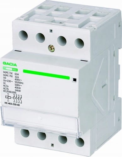 STYCZNIK MODUŁOWY 63A 3P CEWKA 230V 4 STYKI 3-FAZ