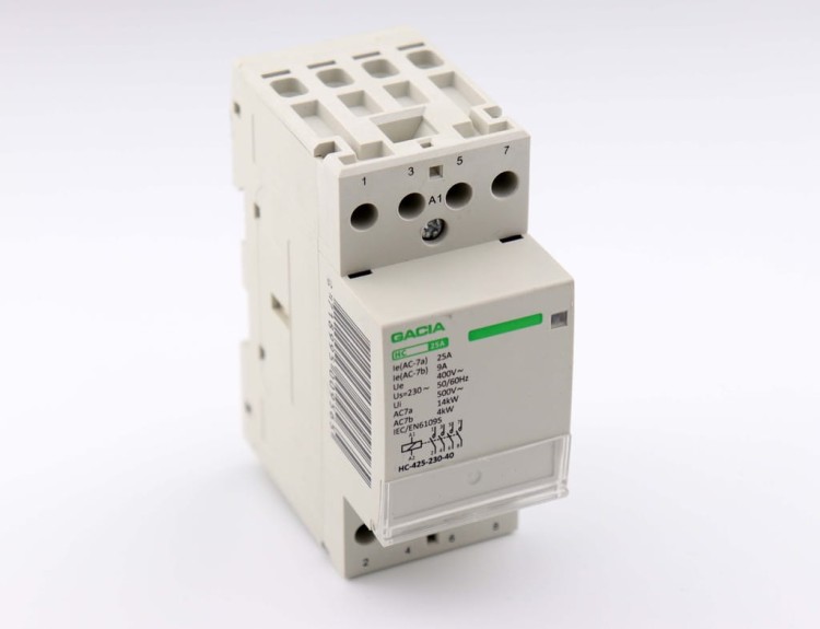 STYCZNIK MODUŁOWY 25A 2P CEWKA 230V 4 STYKI 3-FAZ
