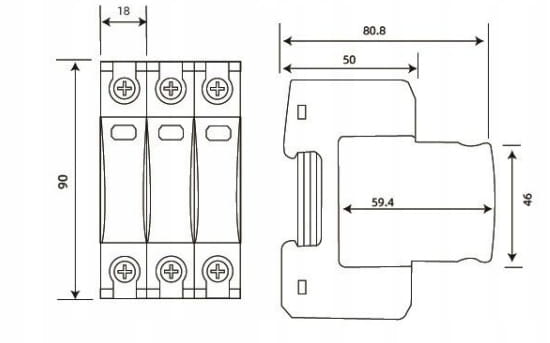 OGRANICZNIK OCHRONNIK PRZEPIĘĆ DC 1200V B+C 12,5kA
