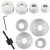 OTWORNICE DO DREWNA PCV KARTON GIPSU PŁYT GK 32-54mm ZESTAW Z ADAPTERAMI