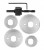 OTWORNICE DO DREWNA PCV KARTON GIPSU PŁYT GK 32-54mm ZESTAW Z ADAPTERAMI