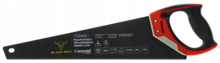 PIŁA RĘCZNA PŁATNICA PIŁKA DO DREWNA 450mm 7TPI TEFLONOWA POWŁOKA SCHMITH
