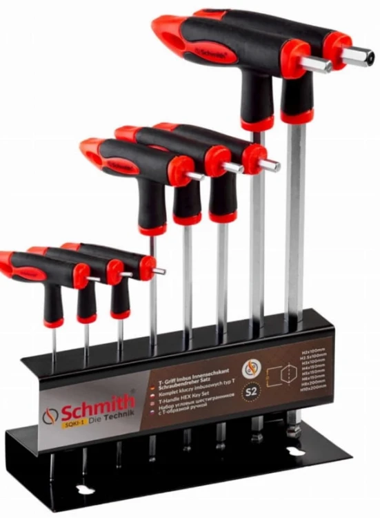KLUCZE IMBUSOWE HEX TYP T IMBUS H2-H10 ZESTAW KLUCZY 8 szt STOJAK SCHMITH