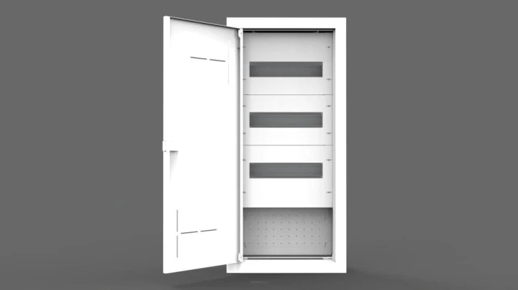 ROZDZIELNICA METALOWA PODTYNKOWA MULTIMEDIALNA SKRZYNKA OBUDOWA 36M 3x12