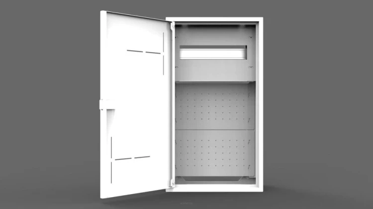 ROZDZIELNICA METALOWA NATYNKOWA MULTIMEDIALNA SKRZYNKA OBUDOWA 12M 1x12