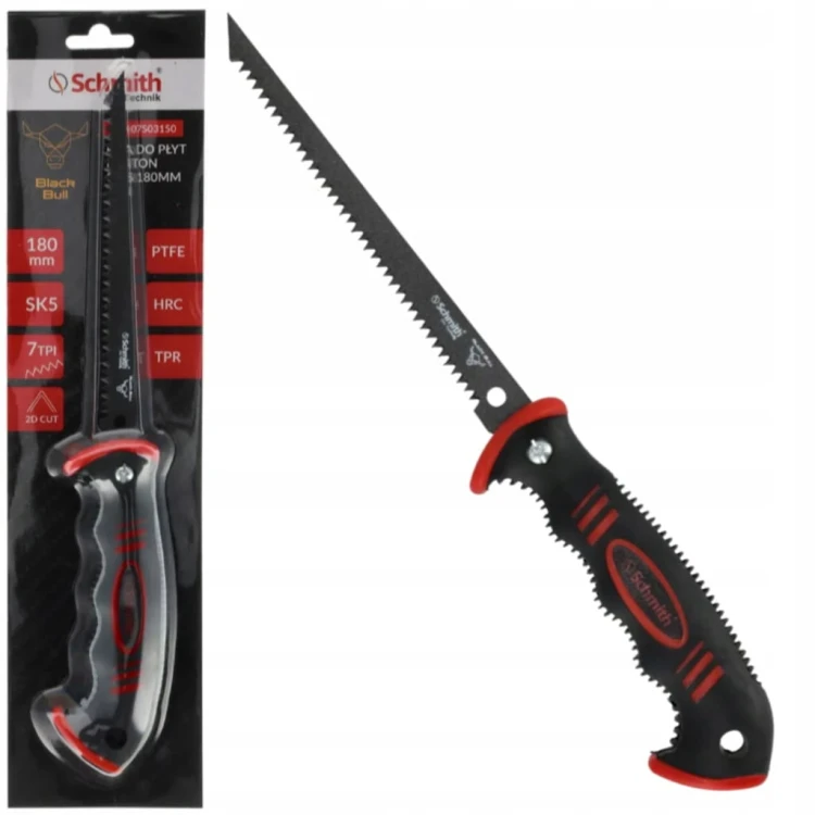 PIŁA RĘCZNA DO GIPSÓW KARTON-GIPSU PŁYT GK REGIPS PIŁKA 180mm 7TPI SCHMITH