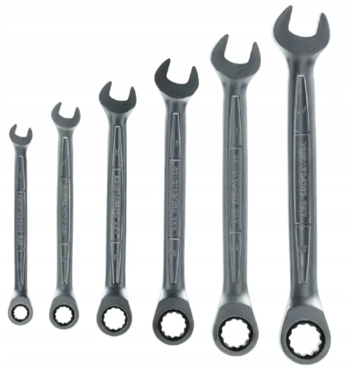 KLUCZE PŁASKO OCZKOWE Z GRZECHOTKĄ 8-19mm ZESTAW KLUCZY 6 SZT SCHMITH