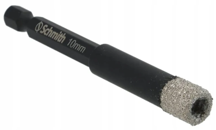 WIERTŁO DIAMETOWE OTWORNICA 10mm HEX NA SUCHO DO GRESU KAMIENIA SCHMITH