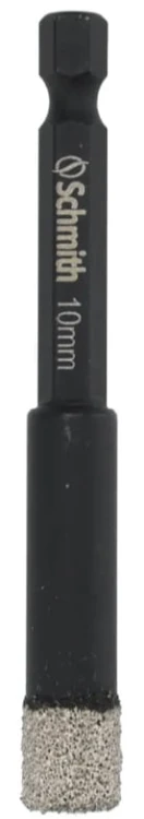 WIERTŁO DIAMETOWE OTWORNICA 10mm HEX NA SUCHO DO GRESU KAMIENIA SCHMITH