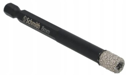 WIERTŁO DIAMETOWE OTWORNICA 8mm 80mm HEX NA SUCHO DO GRESU KAMIENIA SCHMITH