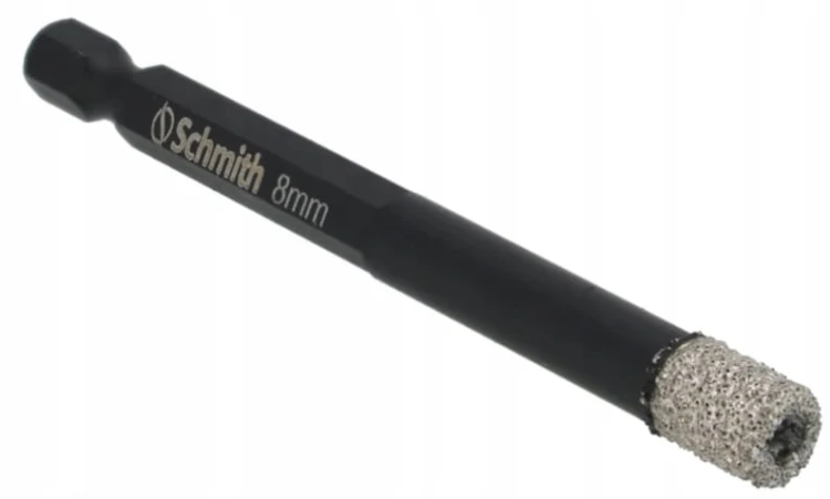 WIERTŁO DIAMETOWE OTWORNICA 8mm 80mm HEX NA SUCHO DO GRESU KAMIENIA SCHMITH
