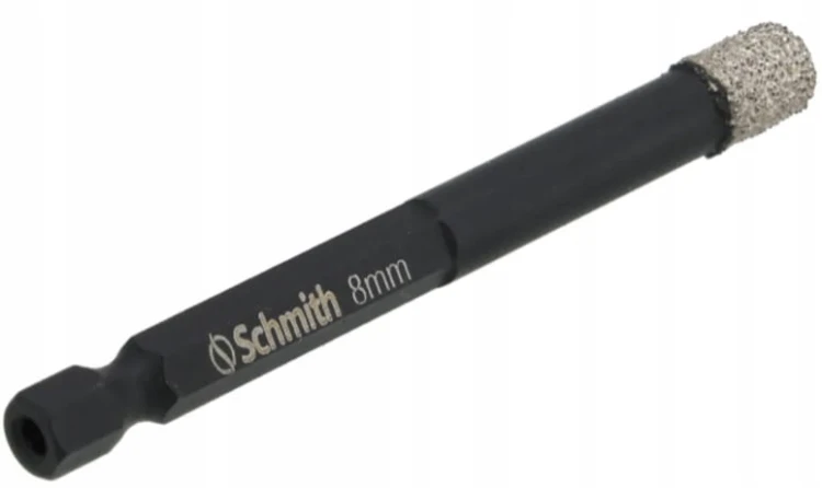 WIERTŁO DIAMETOWE OTWORNICA 8mm 80mm HEX NA SUCHO DO GRESU KAMIENIA SCHMITH