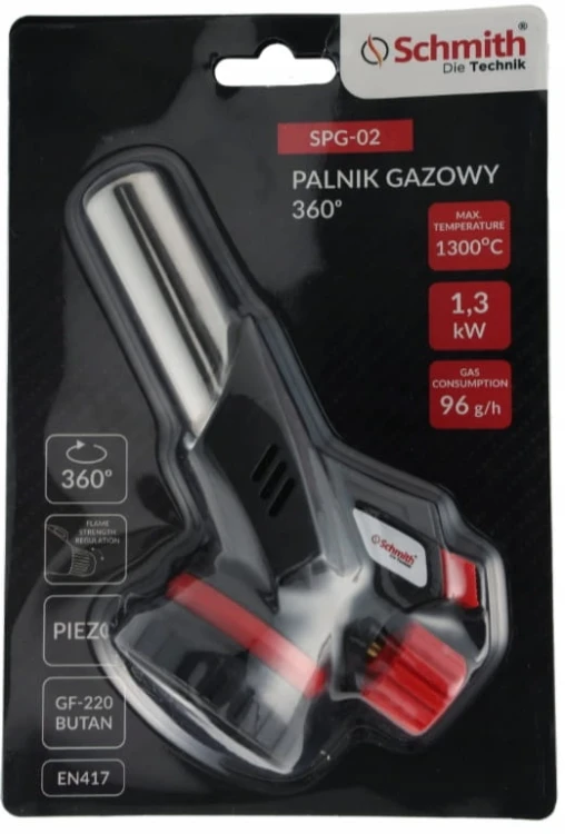 PALNIK GAZOWY PIEZO LUTLAMPA NA GAZ KARTUSZ PISTOLET DEKARSKI SCHMITH