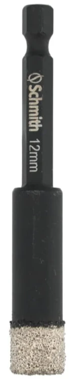 WIERTŁO DIAMETOWE OTWORNICA 12mm HEX NA SUCHO DO GRESU KAMIENIA SCHMITH