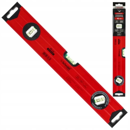 POZIOMICA ALUMINIOWA 40cm 3 LIBELKI REGULACJA KĄTA SCHMITH