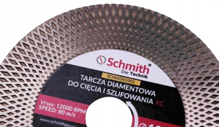 TARCZA DIAMENTOWA 125mm DO CIĘCIA SZLIFOWANIA GRESU KĄT 45st PRO XC SCHMITH