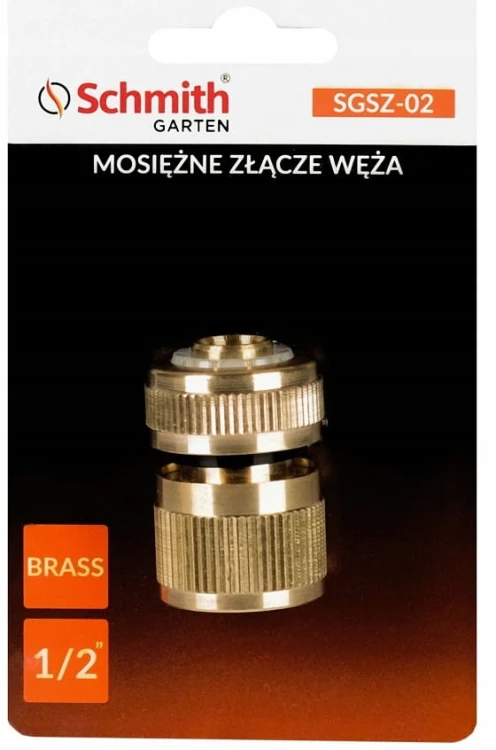 SZYBKOZŁĄCZKA DO WĘŻĄ OGRODOWEGO MOSIĘŻNA ZŁĄCZKA NA WĄŻ 1/2 SCHMITH
