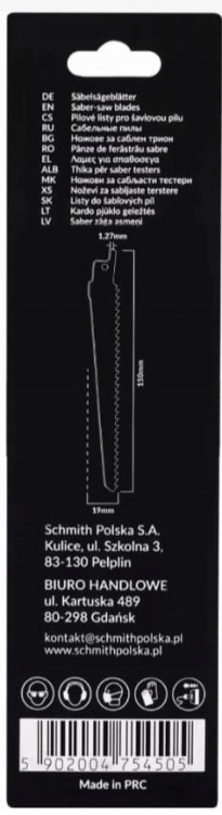 BRZESZCZOT DO PIŁY SZABLASTEJ 150mm DO METALU BI-METAL 6TPI 2szt. SCHMITH