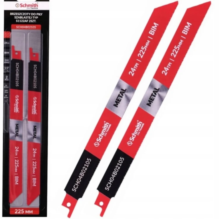 BRZESZCZOT DO PIŁY SZABLASTEJ 225mm DO METALU BI-METAL 24TPI 2szt. SCHMITH