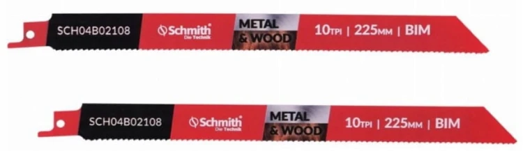 BRZESZCZOT DO PIŁY SZABLASTEJ 225mm DO METALU DREWNA UNIWERSAL 2szt SCHMITH
