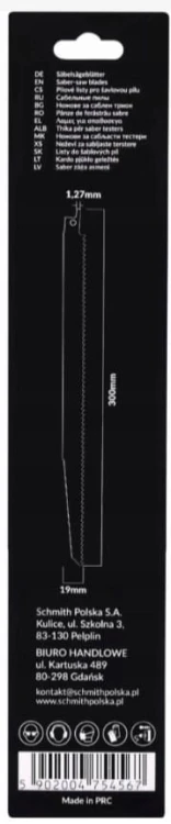 BRZESZCZOT DO PIŁY SZABLASTEJ 300mm DO METALU DREWNA UNIWERSAL 2szt SCHMITH