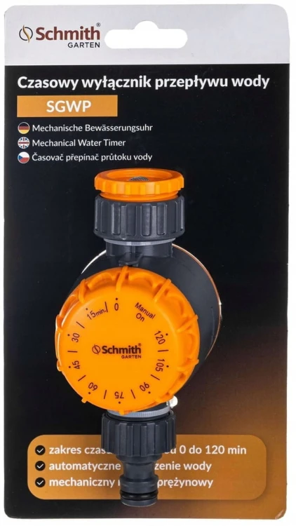 CZASOWY WYŁĄCZNIK WODY ZŁĄCZKA OGRODOWA TIMER PRZEPŁYWU WODY SCHMITH