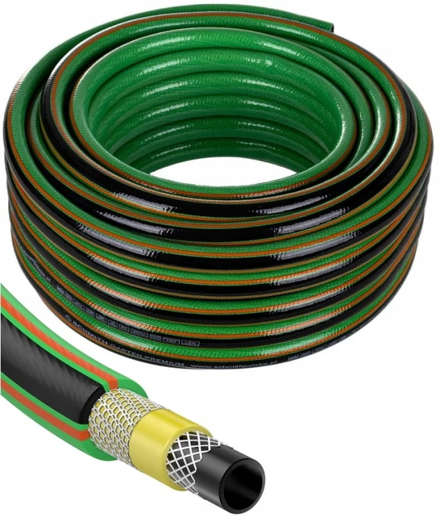 WĄŻ OGRODOWY 1/2" 30m 5 WARSTW NIESKRĘCAJĄCY DO 30 BAR PREMIUM SCHMITH