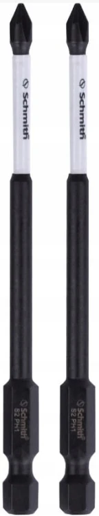 BITY UDAROWE PH1 100mm DŁUGI BIT KOŃCÓWKA WKRĘTAKOWA ZESTAW 2szt SCHMITH