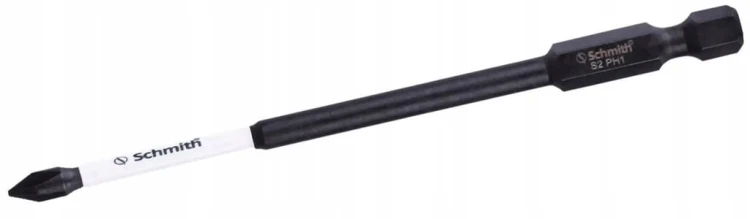 BITY UDAROWE PH1 100mm DŁUGI BIT KOŃCÓWKA WKRĘTAKOWA ZESTAW 2szt SCHMITH