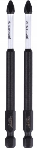 BITY UDAROWE PH2 100mm DŁUGI BIT KRZYŻOWY KOŃCÓWKA WKRĘTAKOWA 2szt SCHMITH