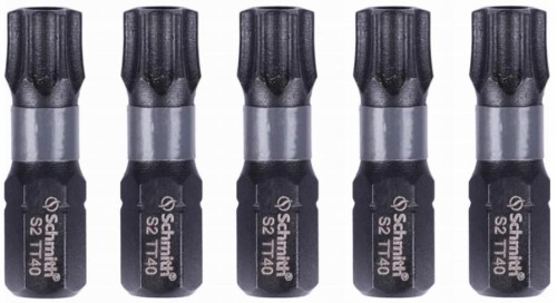 BIT UDAROWY TORX TT40 25mm KOŃCÓWKA MAGNETYCZNA BITY ZESTAW 5szt SCHMITH