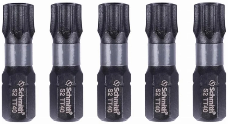 BIT UDAROWY TORX TT40 25mm KOŃCÓWKA MAGNETYCZNA BITY ZESTAW 5szt SCHMITH