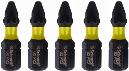 BIT UDAROWY PZ2 25mm KOŃCÓWKA MAGNETYCZNA POZIDRIV BITY ZESTAW 5szt SCHMITH