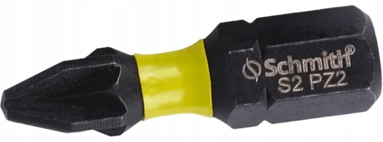 BIT UDAROWY PZ2 25mm KOŃCÓWKA MAGNETYCZNA POZIDRIV BITY ZESTAW 5szt SCHMITH
