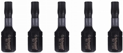 BIT UDAROWY TORX TT20 25mm KOŃCÓWKA MAGNETYCZNA BITY ZESTAW 5szt SCHMITH