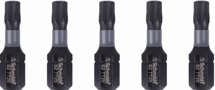 BIT UDAROWY TORX TT25 25mm KOŃCÓWKA MAGNETYCZNA BITY ZESTAW 5szt SCHMITH