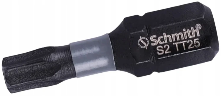 BIT UDAROWY TORX TT25 25mm KOŃCÓWKA MAGNETYCZNA BITY ZESTAW 5szt SCHMITH