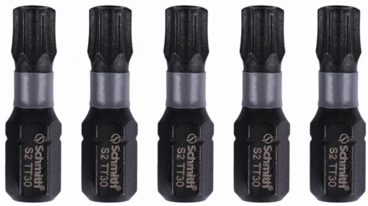 BIT UDAROWY TORX TT30 25mm KOŃCÓWKA MAGNETYCZNA BITY ZESTAW 5szt SCHMITH