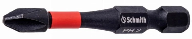 BITY UDAROWE PH2 50mm ZESTAW 10szt BIT KRZYŻOWY KOŃCÓWKA ETUI SCHMITH