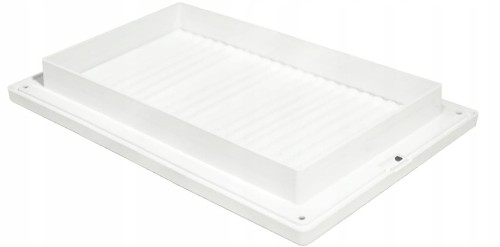 KRATKA WENTYLACYJNA BIAŁA Z SIATKĄ 140x210 14x21 Z KANAŁEM PROSTOKĄTNYM