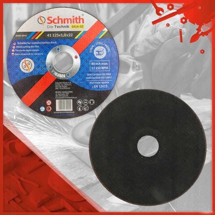 TARCZA DO CIĘCIA METALU 125x1 MOCNA SCHMITH
