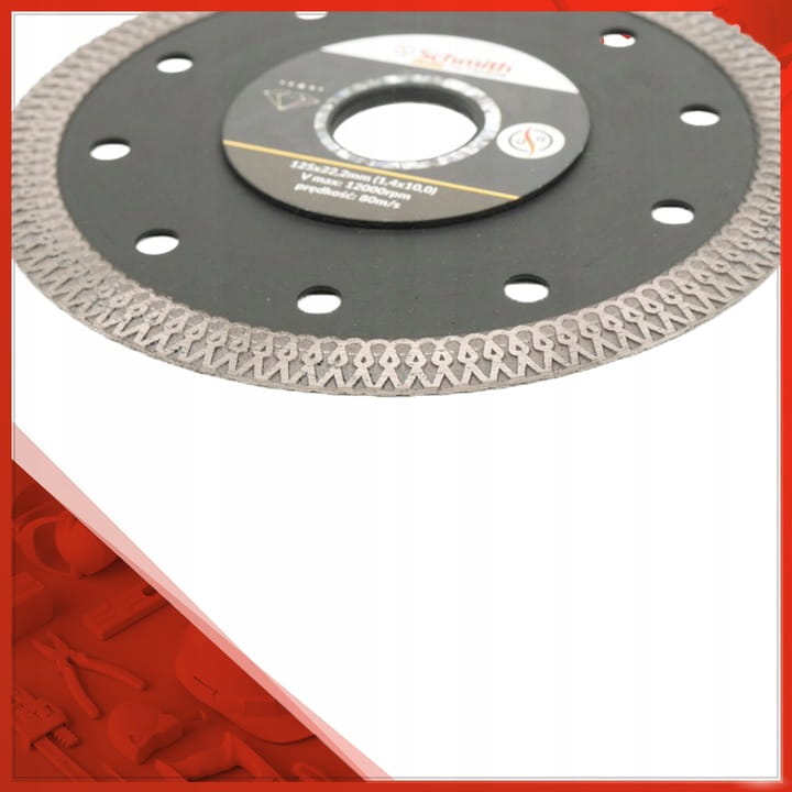 TARCZA DIAMENTOWA 125mm DO GRESU PŁYTEK GLAZURY SUPER SLIM SCHMITH