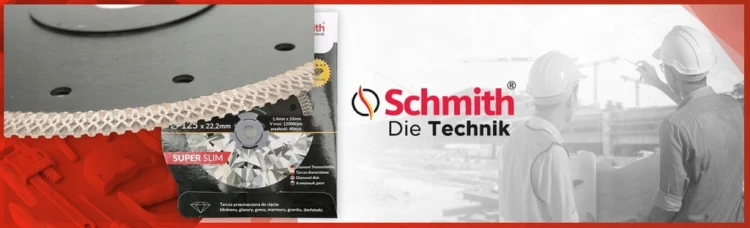TARCZA DIAMENTOWA 125mm DO GRESU PŁYTEK GLAZURY SUPER SLIM SCHMITH