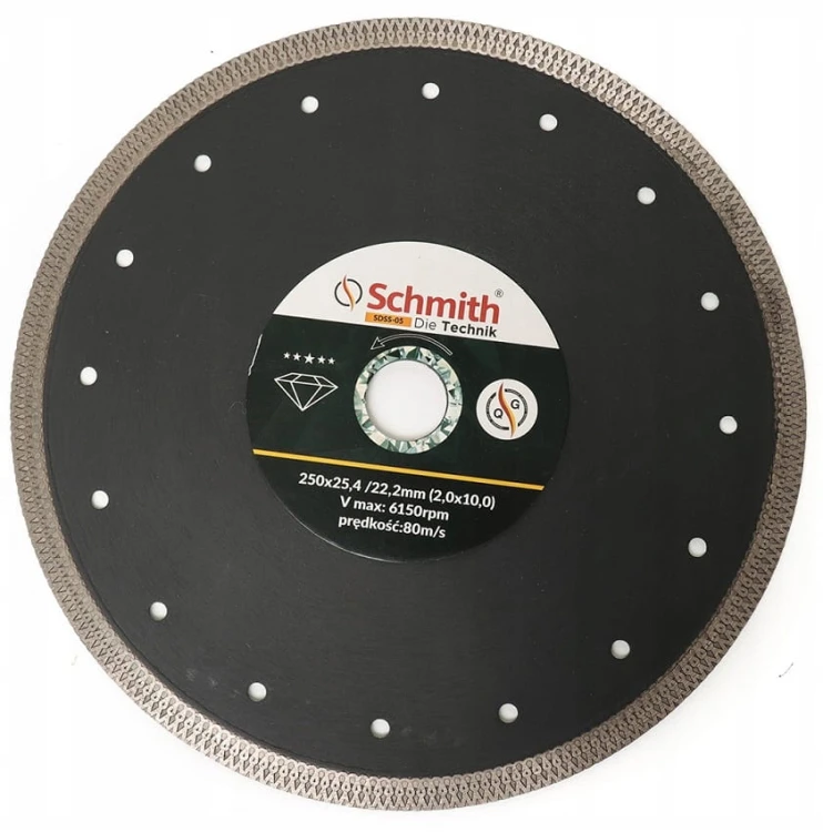 TARCZA DIAMENTOWA 250mm 25,4 GRESU PŁYTEK SCHMITH