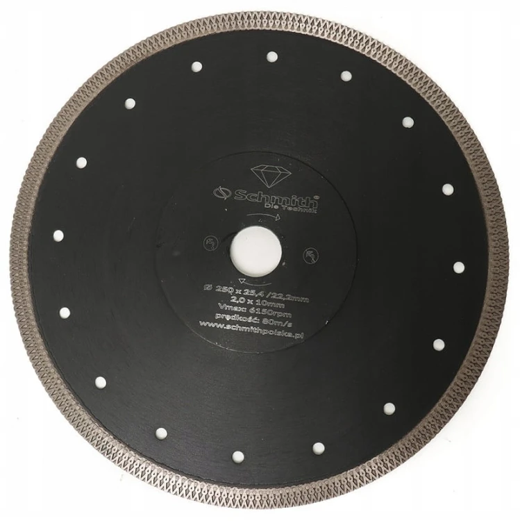 TARCZA DIAMENTOWA 250mm 25,4 GRESU PŁYTEK SCHMITH