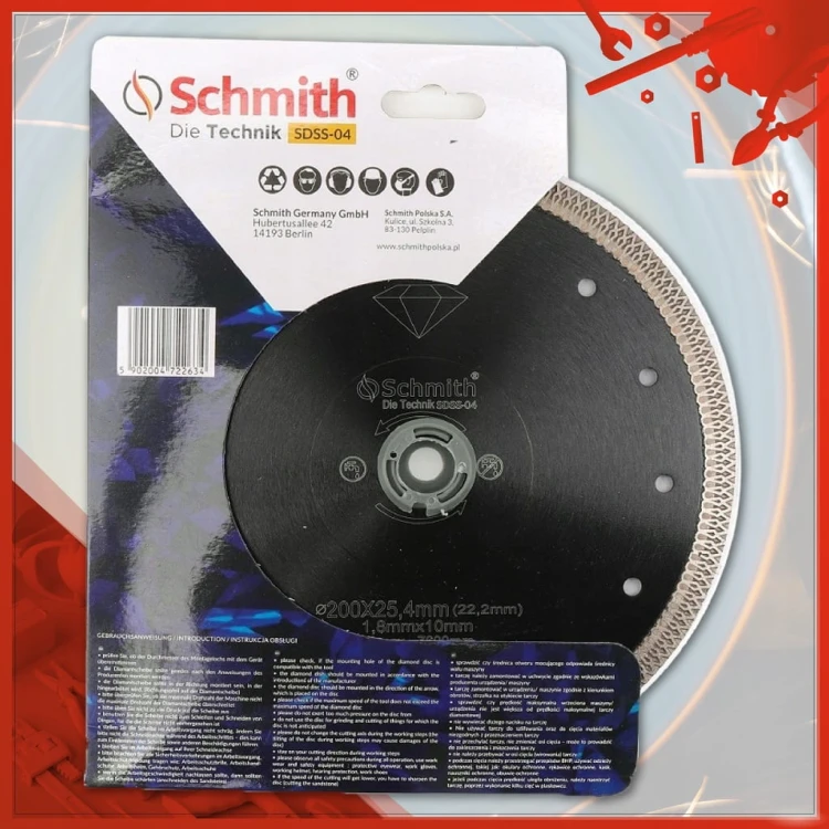 TARCZA DIAMENTOWA 200mm DO GRESU PŁYTEK - SCHMITH