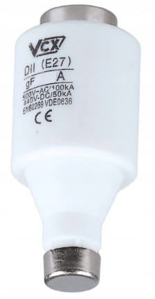 WKŁADKA BEZPIECZNIKOWA TOPIKOWA INSTALACYJNA SZYBKA 10A E27 DII BiWts gF/gL