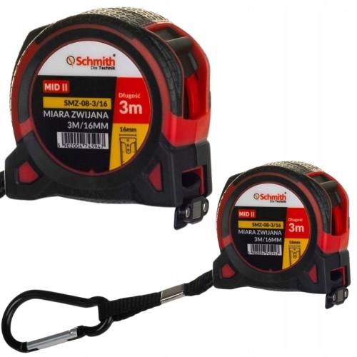 MIARA METRÓWKA ZWIJANA TAŚMA PREMIUM 3m 16mm SCHMITH